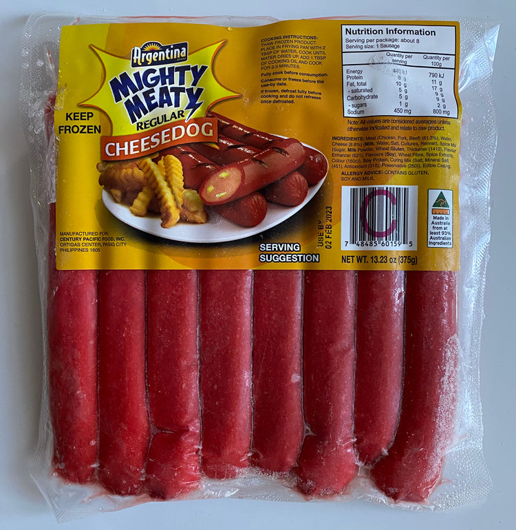 Argentina Mighty Meaty Cheesedog (375g)